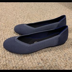 Rothy’s Blue Birdseye Round Toe Flats